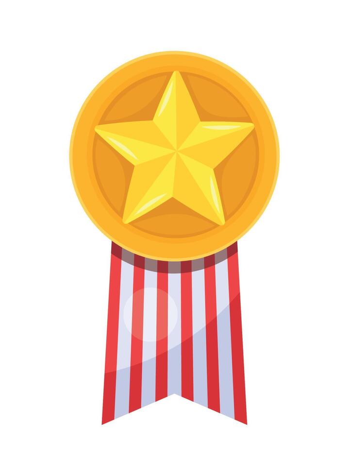 usa medal with golden star vector