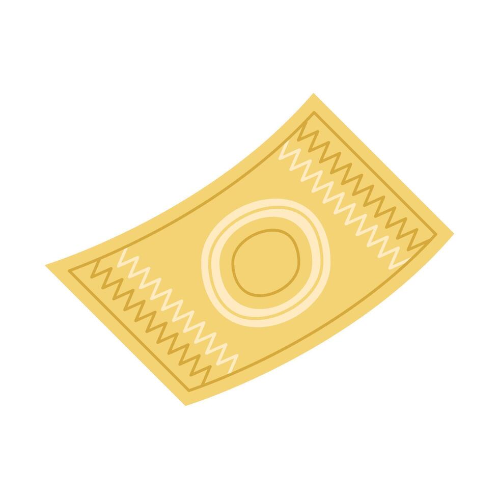 yellow carpet home furniture vector