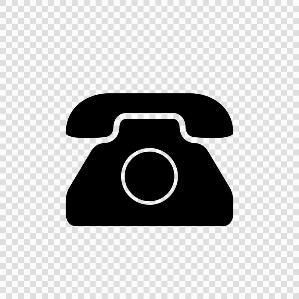 Old phone icon. Vintage retro symbol vector