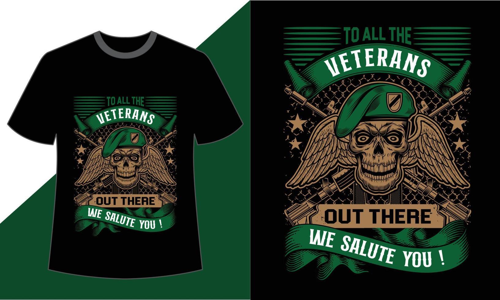 camiseta del día de los veteranos vector