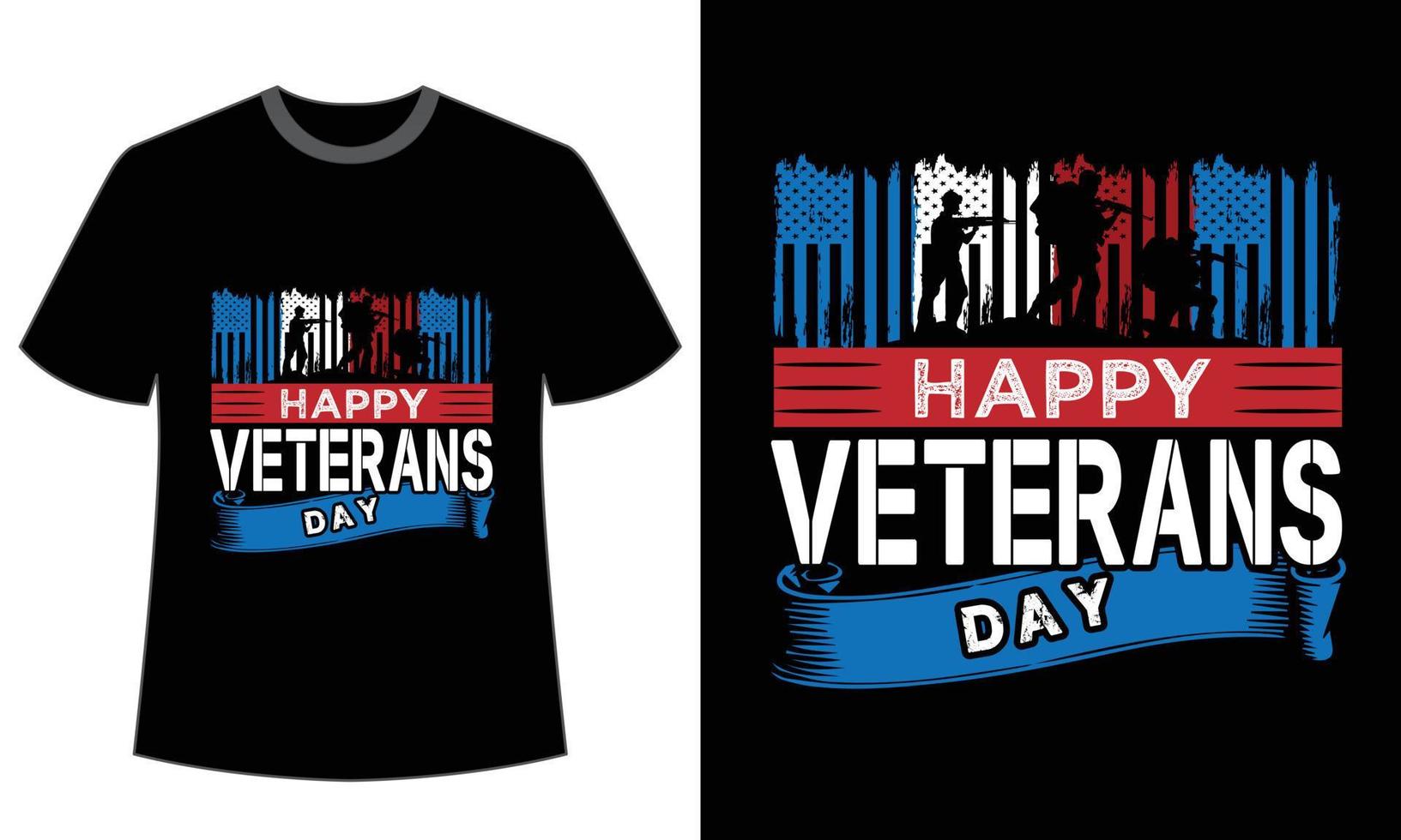 camiseta del día de los veteranos vector