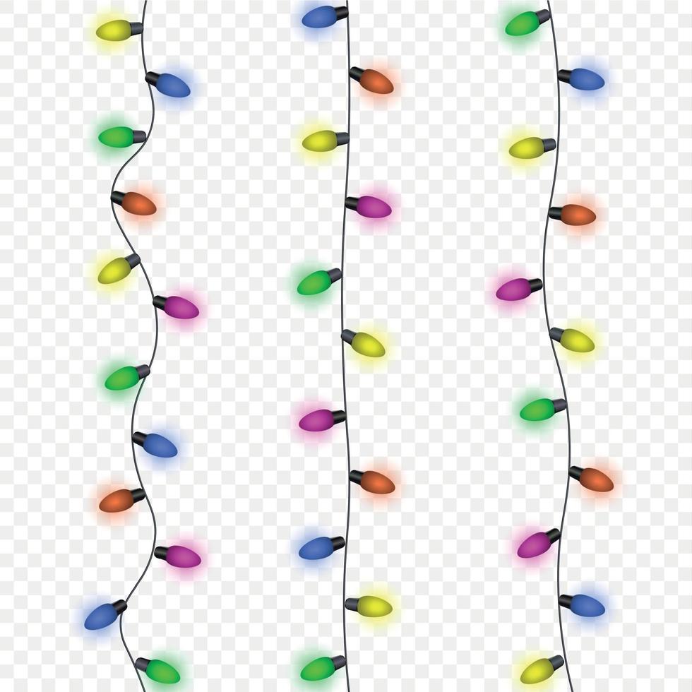 christmas lights vector illustration