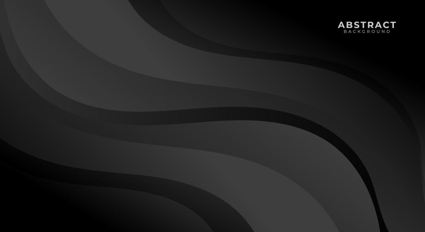 Abstract beautiful wavy black background vector