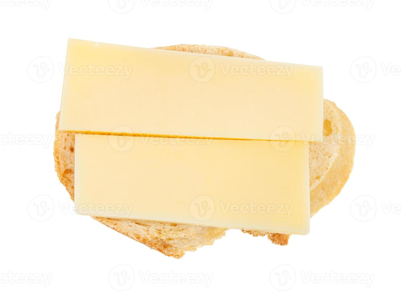 open sandwich with bread and two slices of cheese photo