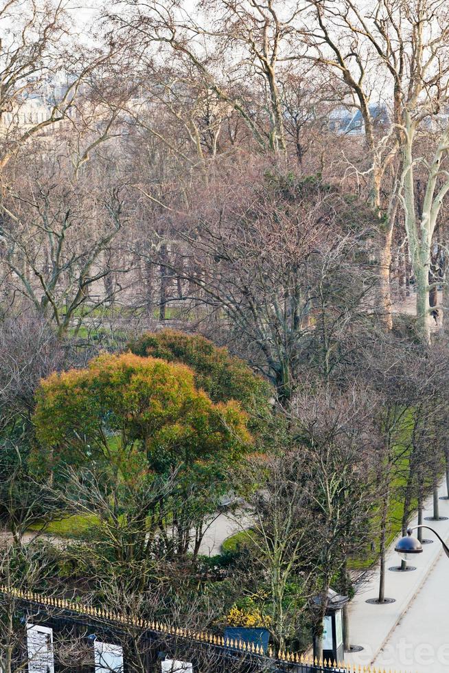 above view of Luxembourg Gardens in Paris photo