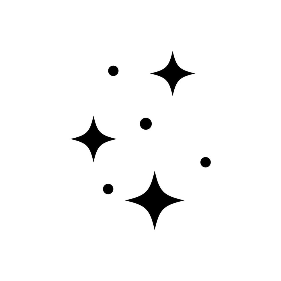 clean star shine line icon, cleaning symbol vector