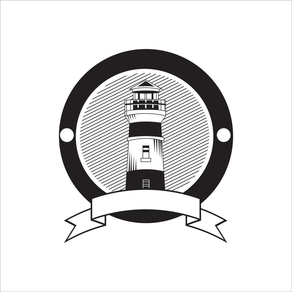 Lighthouse logo design template . vector