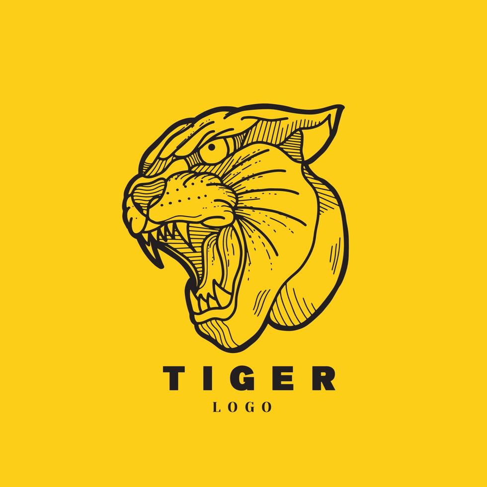 vector de cabeza de tigre, icono de tigre