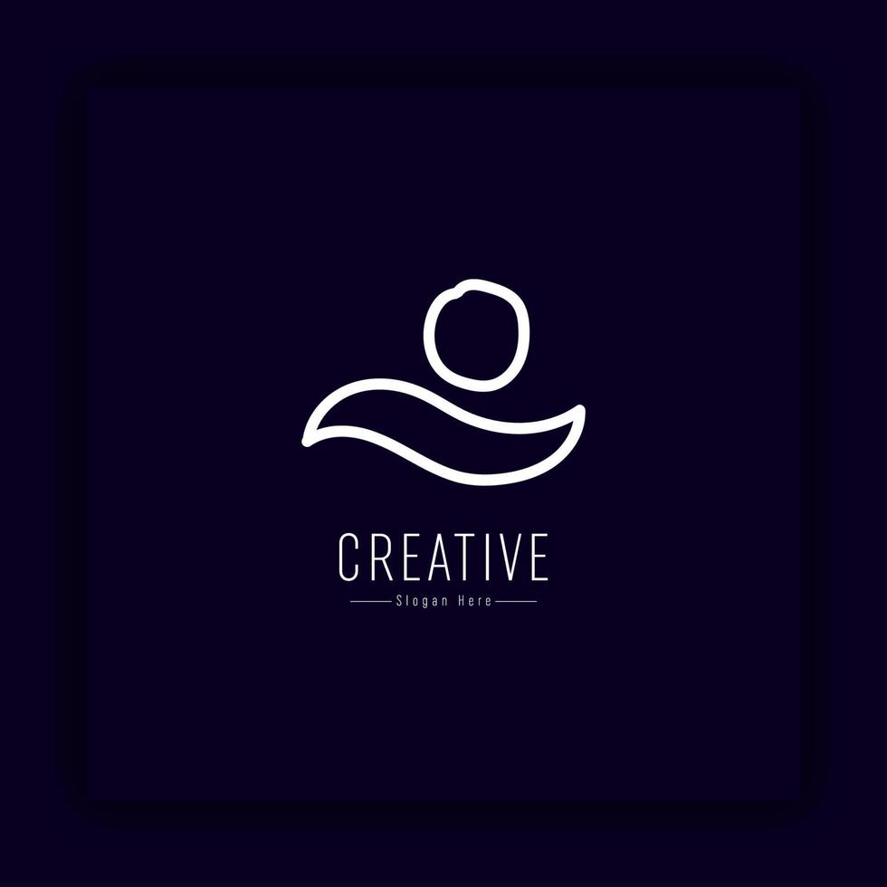 el diseño creativo e innovador del logotipo juvenil tiene un verdadero alma juvenil en el estilo del logotipo de la gente vector
