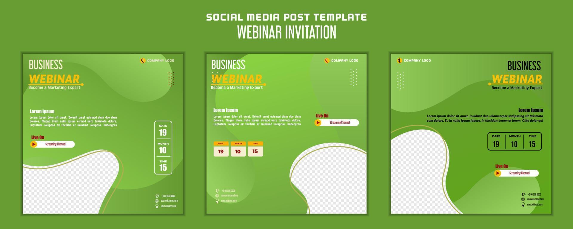 Social media post template modern design, for digital marketing online or poster marketing template vector