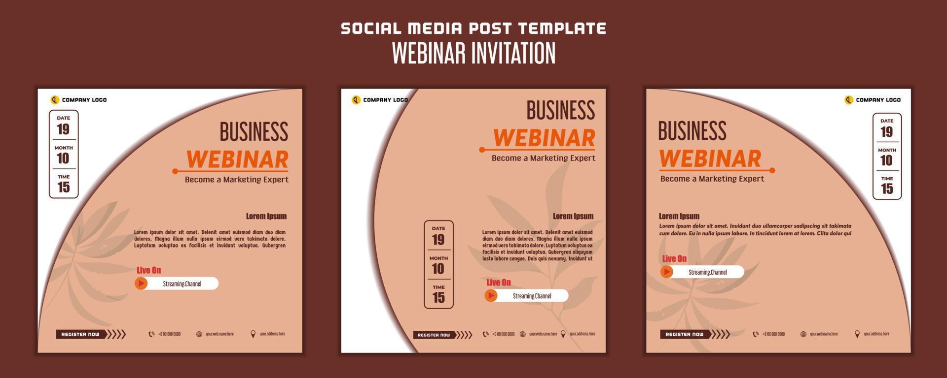 Social media post template modern design, for digital marketing online or poster marketing template vector