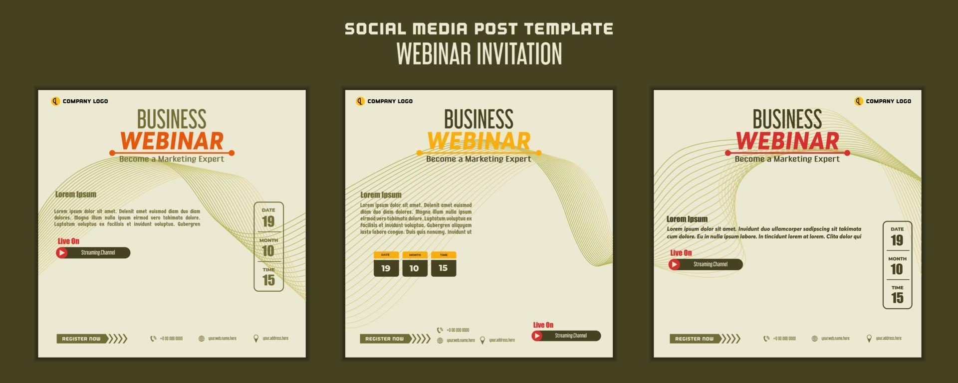 Social media post template modern design, for digital marketing online or poster marketing template vector