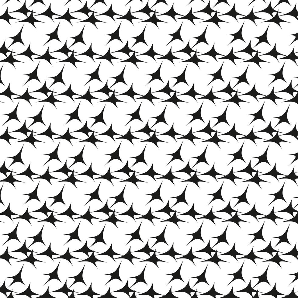 Unique shapes black and white simple and repeatable pattern vector