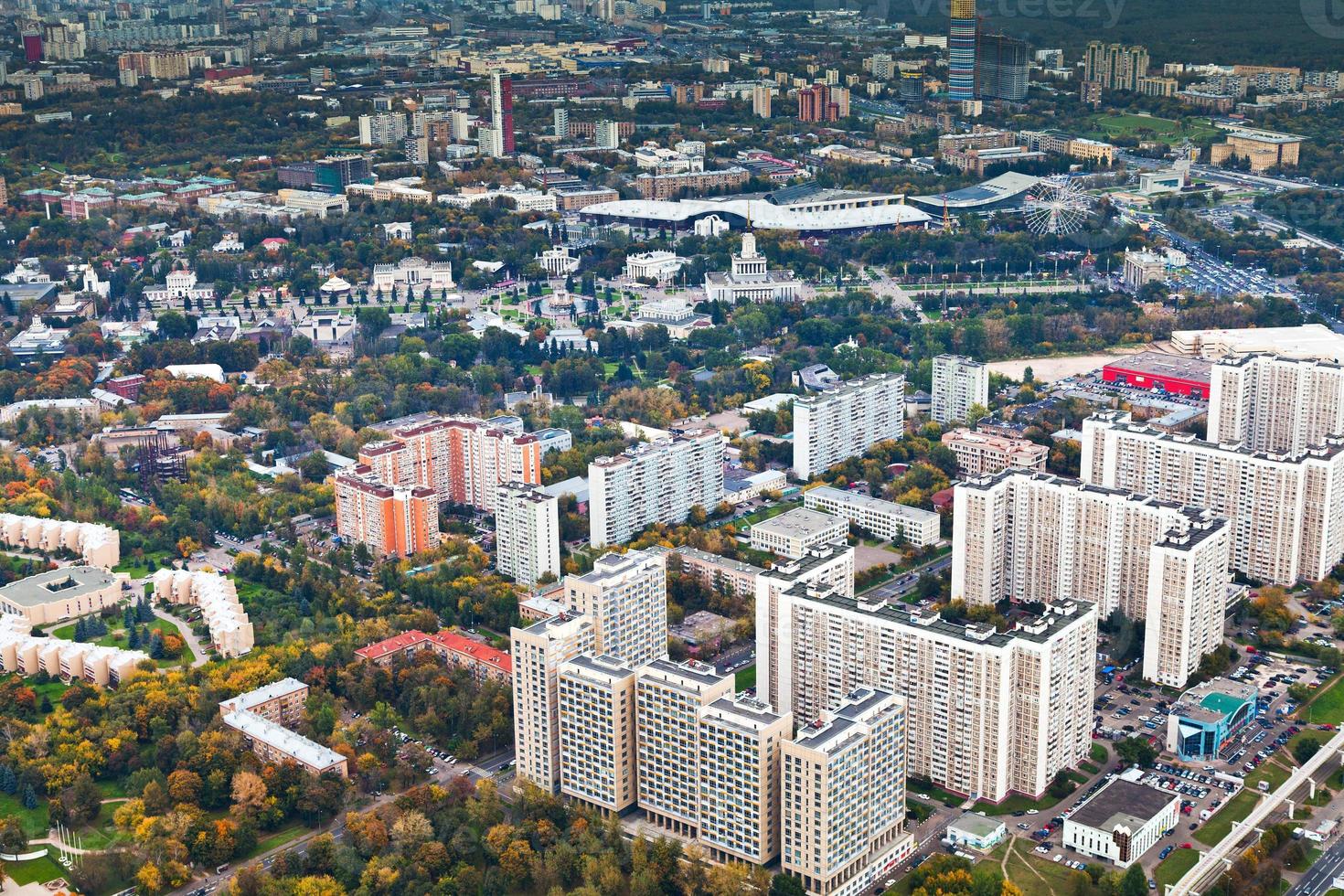 modern urban residential area in autumn day photo