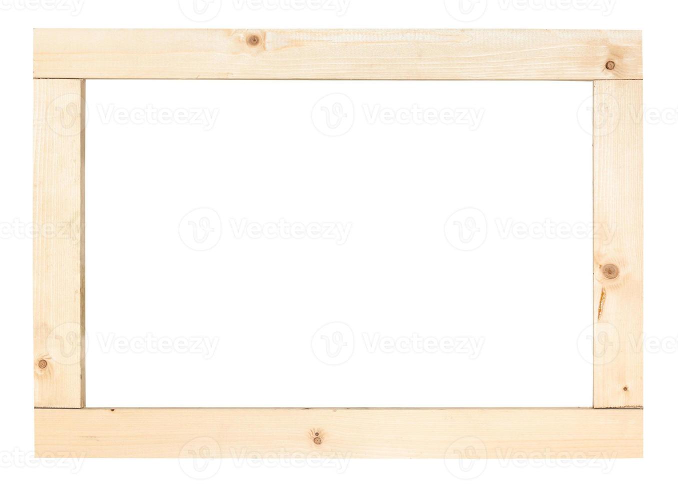 simple rectangular frame from wooden planks photo