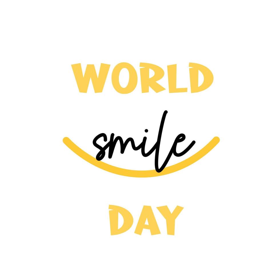 World Smile Day Vector Template Illustration