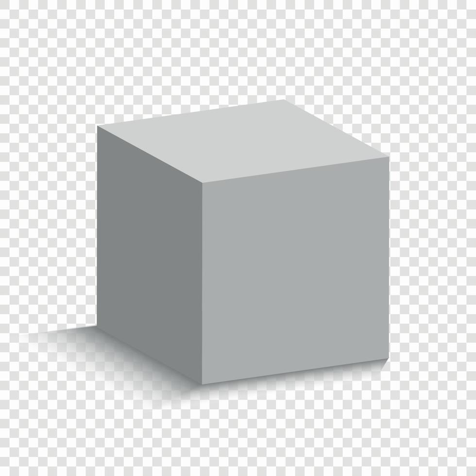 Ilustración de vector de cubo 3d