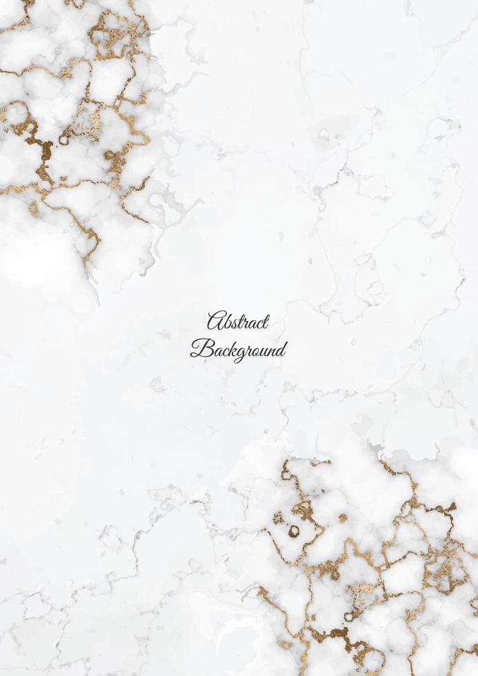 Abstract background with white marble and gold sequins, suitable for diaries, planters, wedding cards. Vector