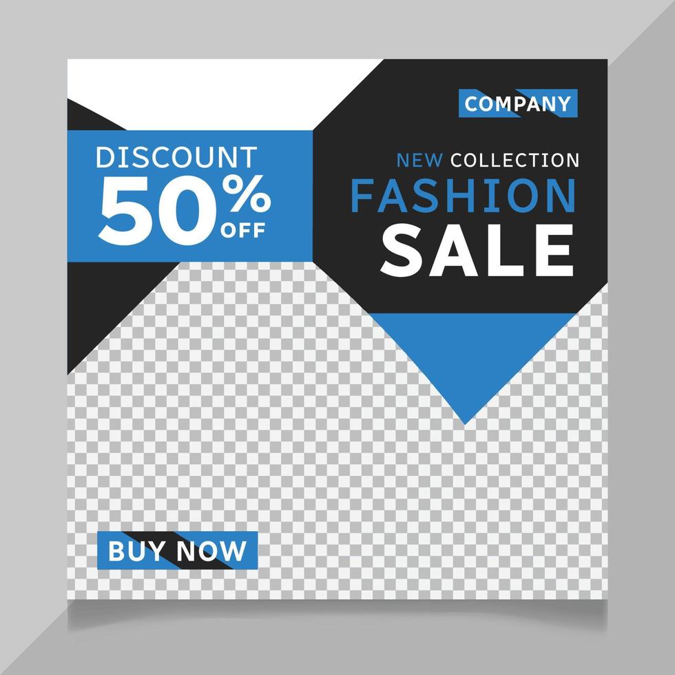 New collection fashion sale social media post template vector