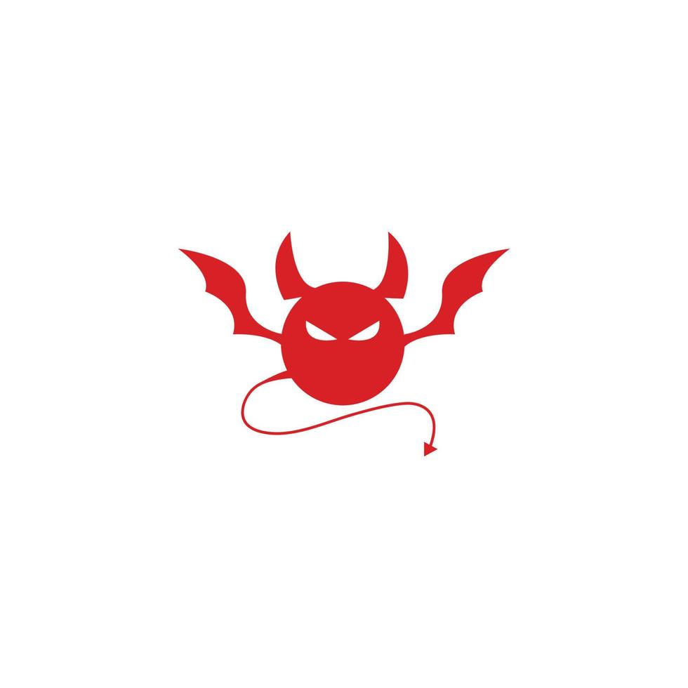 plantilla de vector de logotipo de diablo