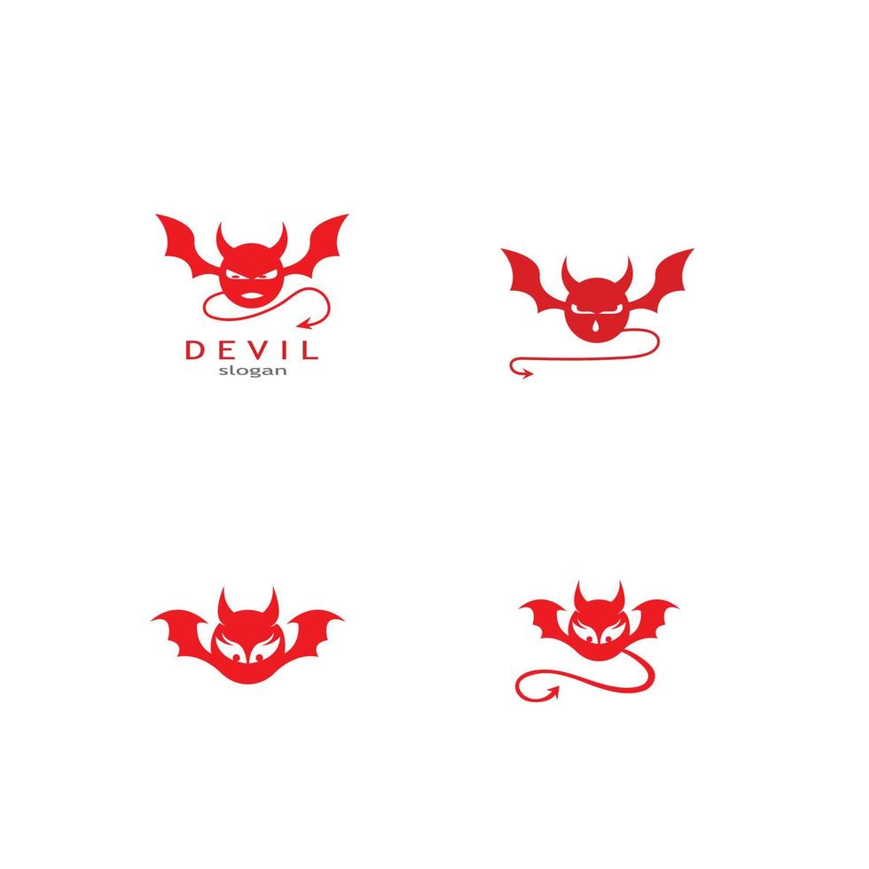 plantilla de vector de logotipo de diablo