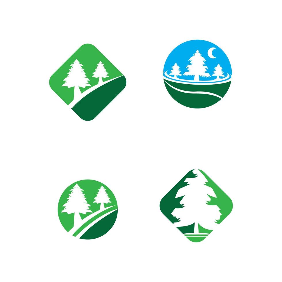 pine tree logo illustration vector design