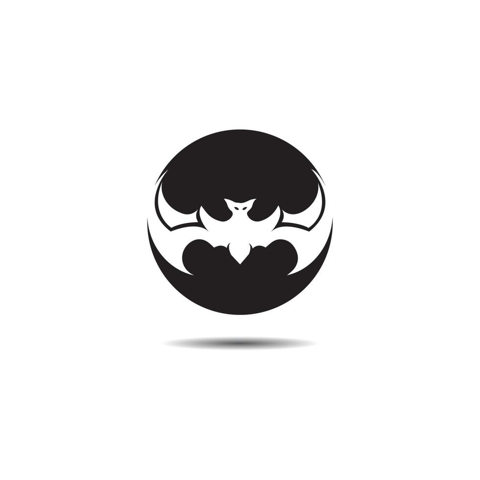 bat open wings flying concept elements icon vector