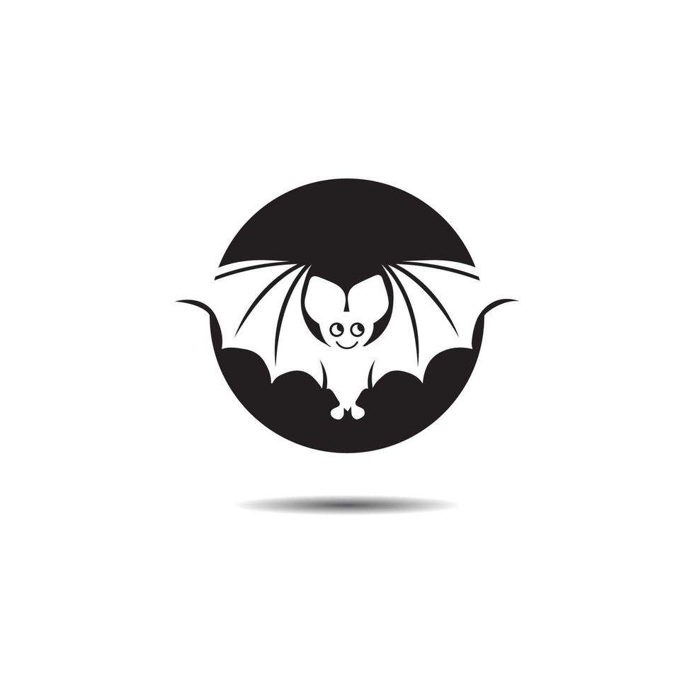 bat open wings flying concept elements icon vector