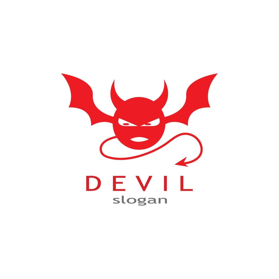 plantilla de vector de logotipo de diablo