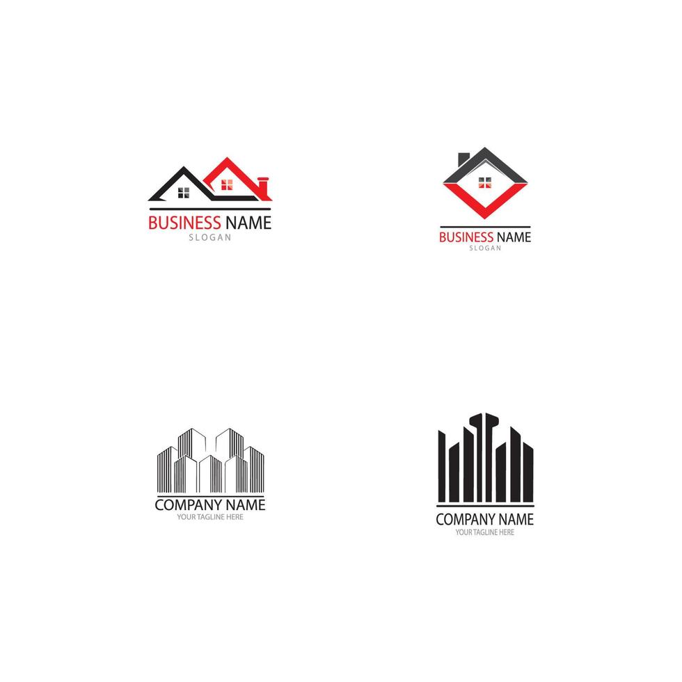 REAL ESTATE   PROPERTY  AND CONSTRUCTION LOGO DESIGN FOR BUSINESS CORPORATE SIGN . VECTOR