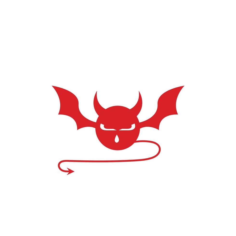 plantilla de vector de logotipo de diablo