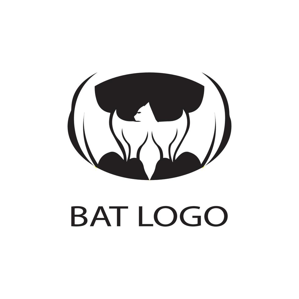 bat open wings flying concept elements icon vector