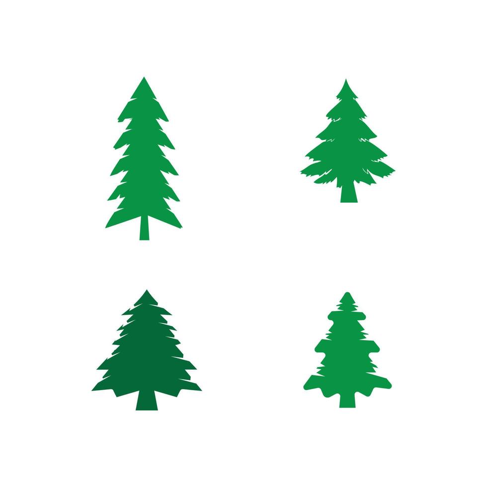 diseño de vector de ilustración de logotipo de árbol de pino