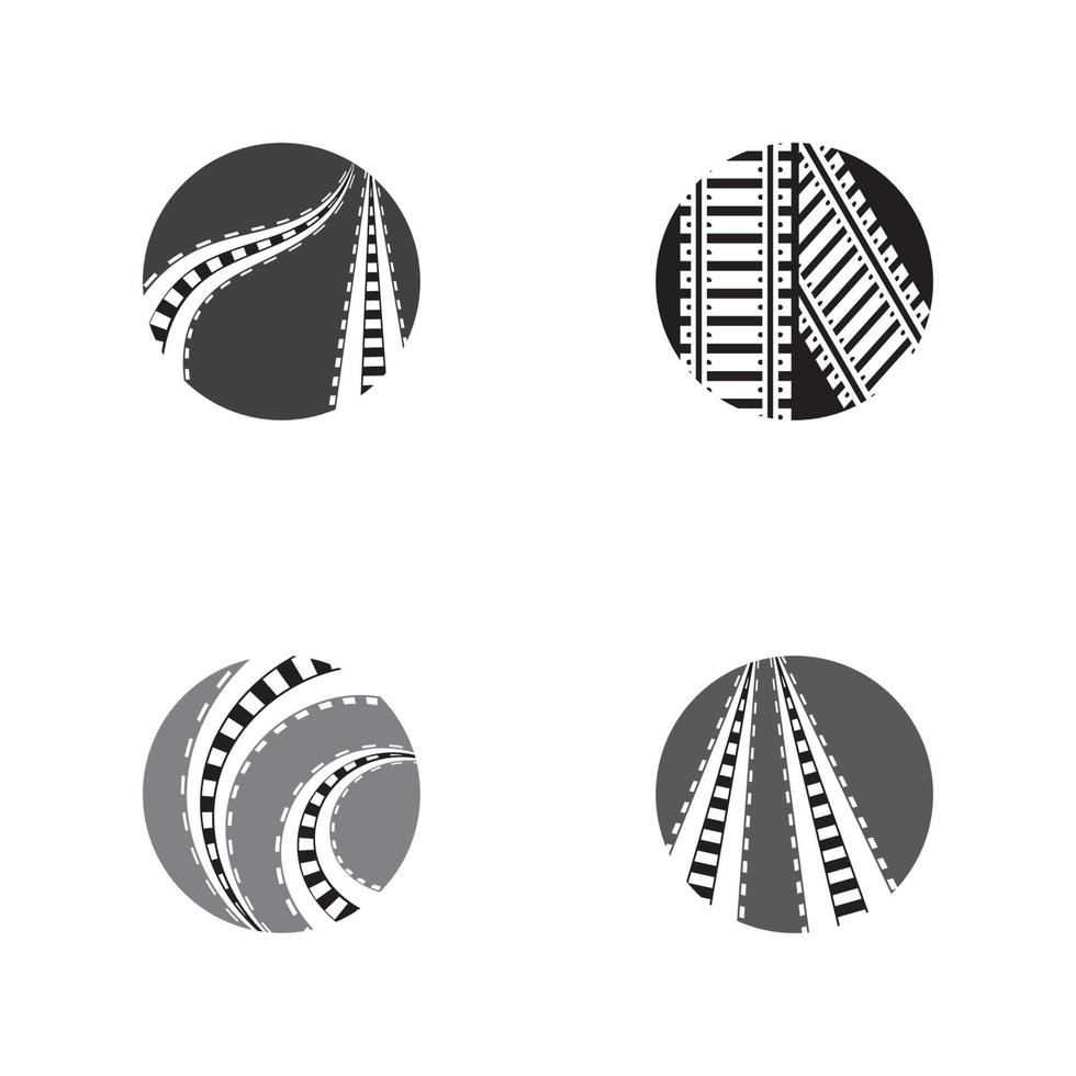 ilustración de plantilla de diseño de icono de vector de ferrocarril