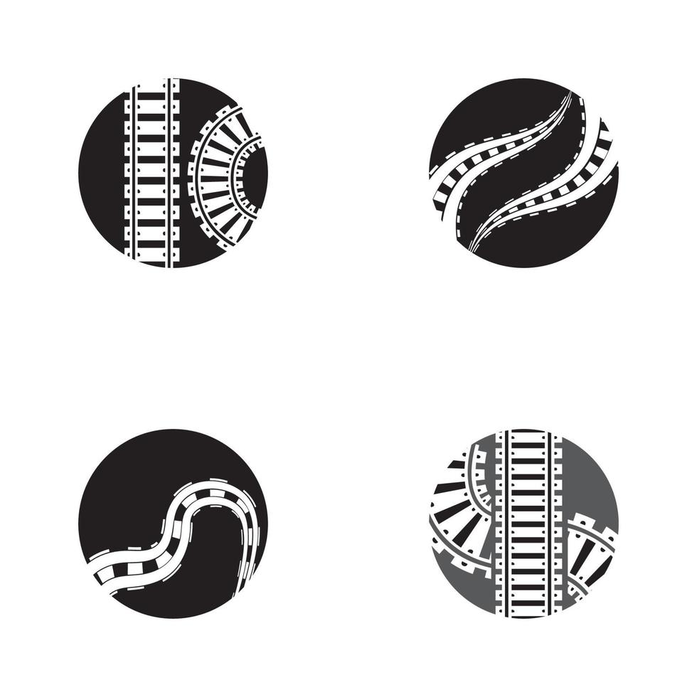 ilustración de plantilla de diseño de icono de vector de ferrocarril