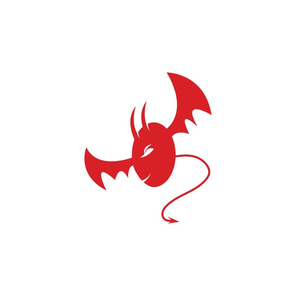 plantilla de vector de logotipo de diablo