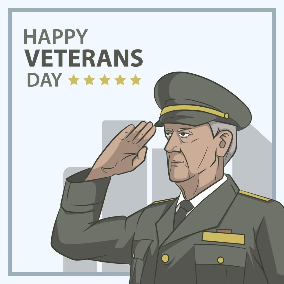 Happy veterans day vector illustrations