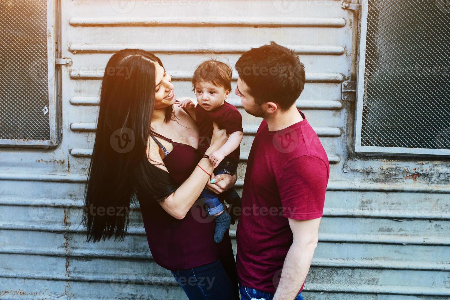 young family with a child photo