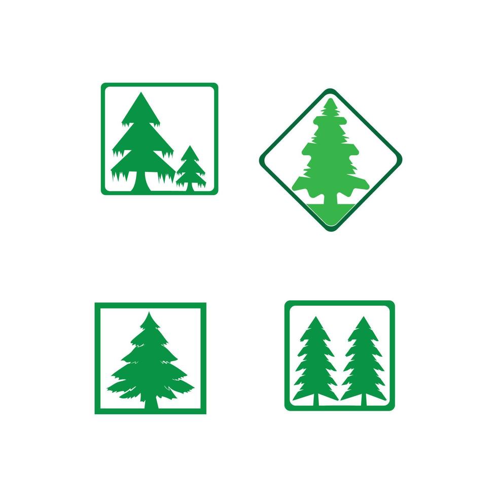 pine tree logo illustration vector design