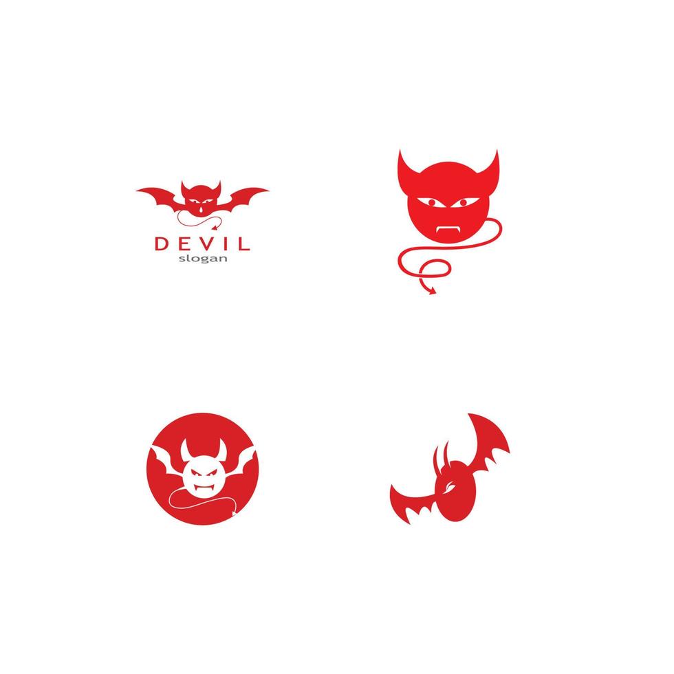plantilla de vector de logotipo de diablo