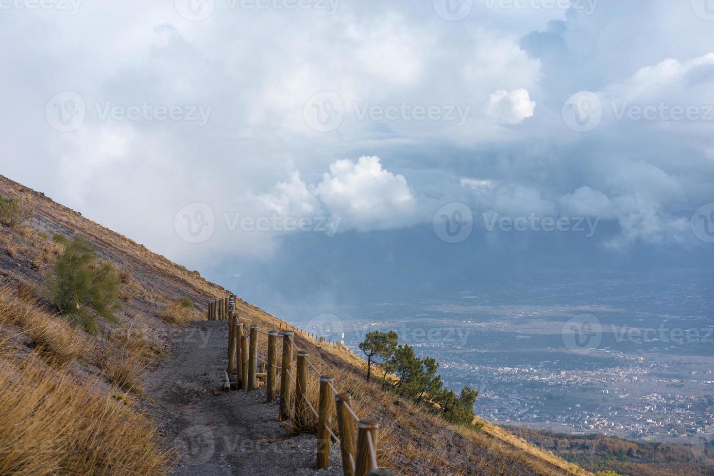 trail on a mountainside photo