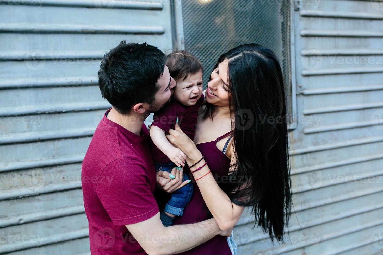 young family with a child photo