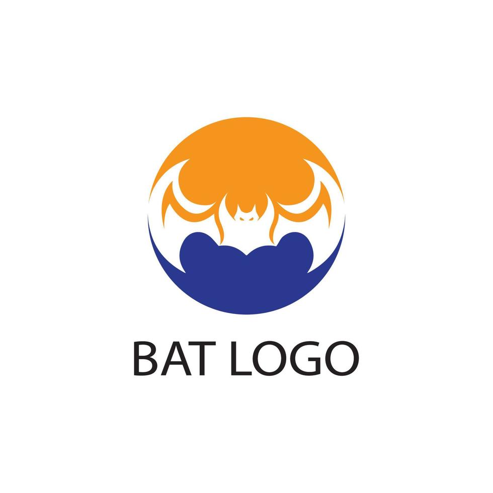 bat open wings flying concept elements icon vector