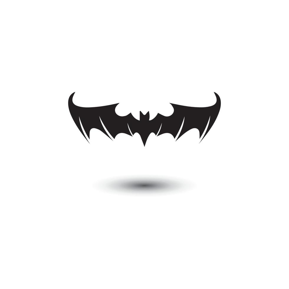 bat open wings flying concept elements icon vector