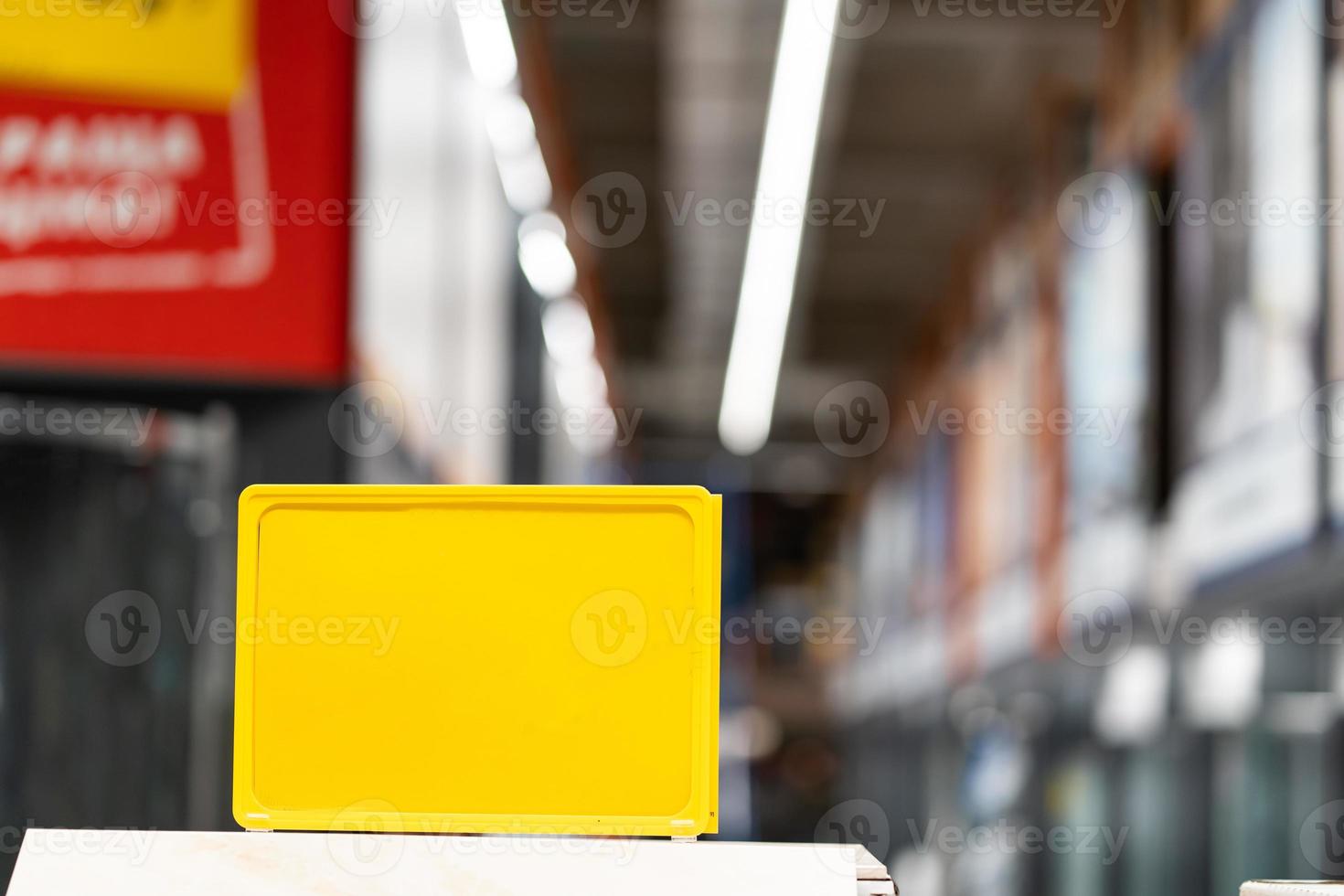 Blank standing sign for text message or mock up content in abstract. photo