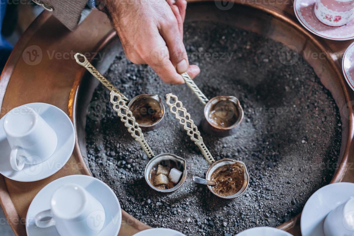 traditional coffee in the Turks, close view photo