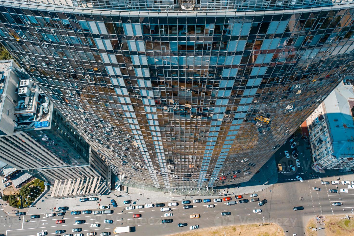 Street of the big city from a bird's eye view photo