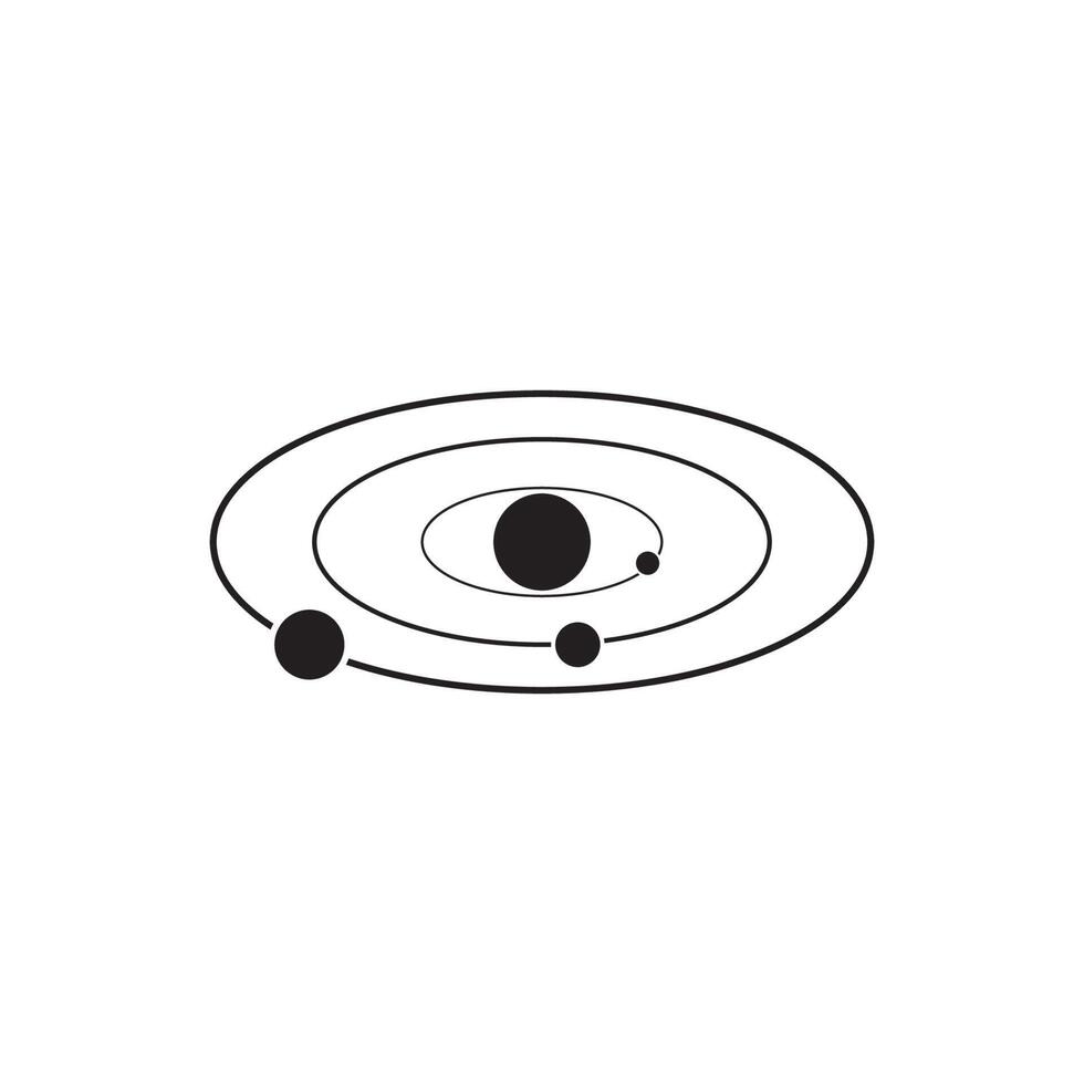 solar system icon logo vector