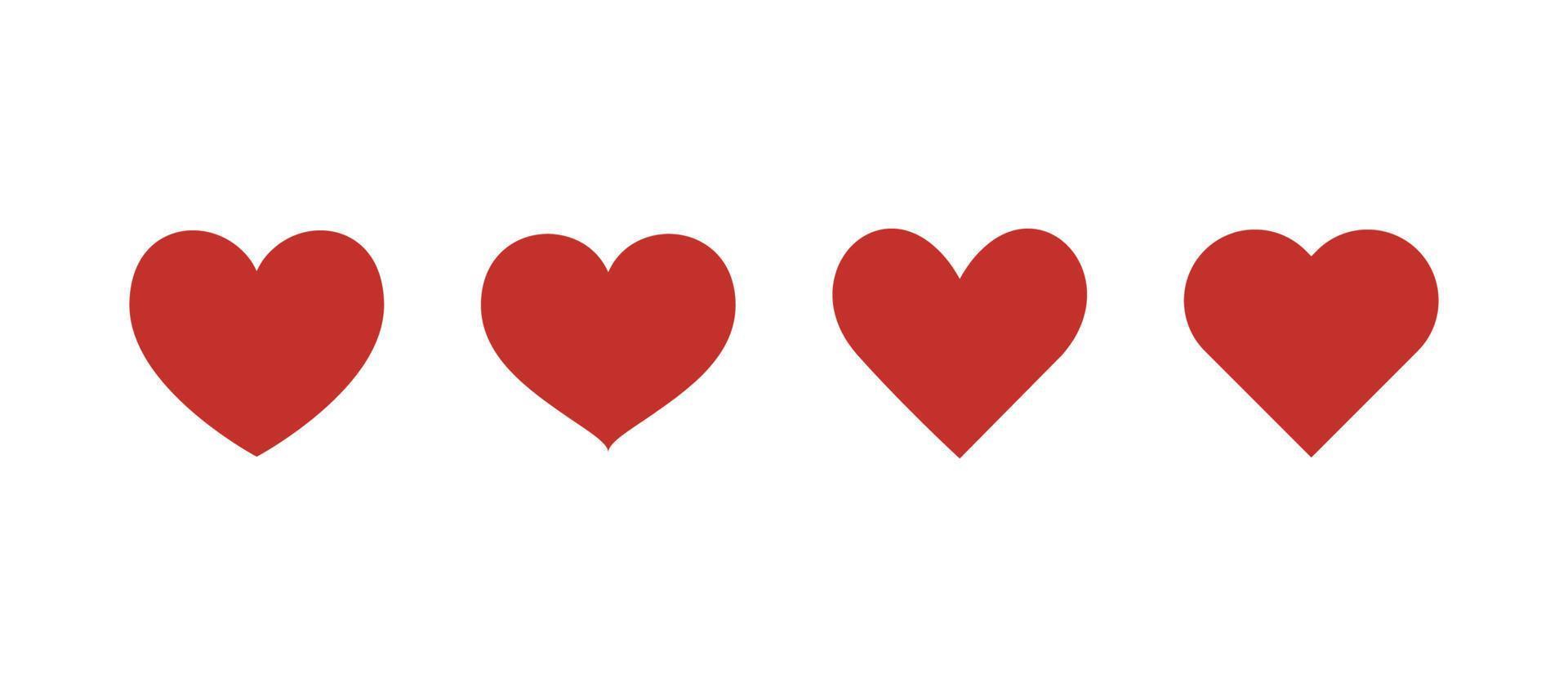 icono del corazón y símbolo feliz forma simple concepto ilustración vectorial plana. vector