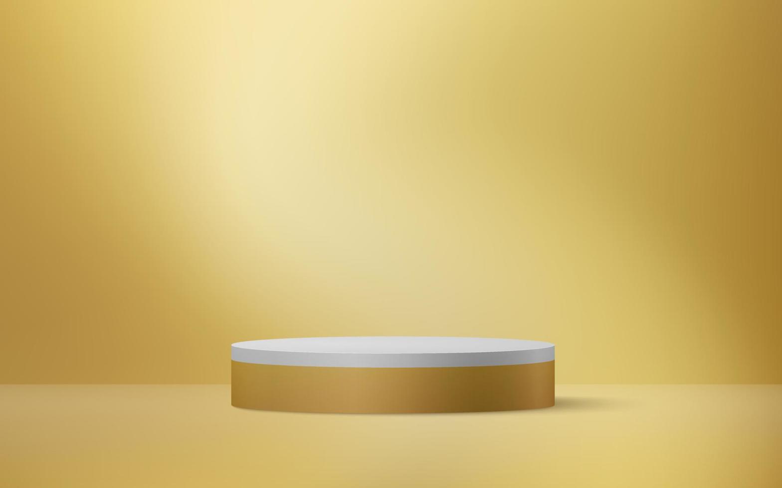 diseño de maqueta de podio 3d dorado. ilustración vectorial eps10 vector